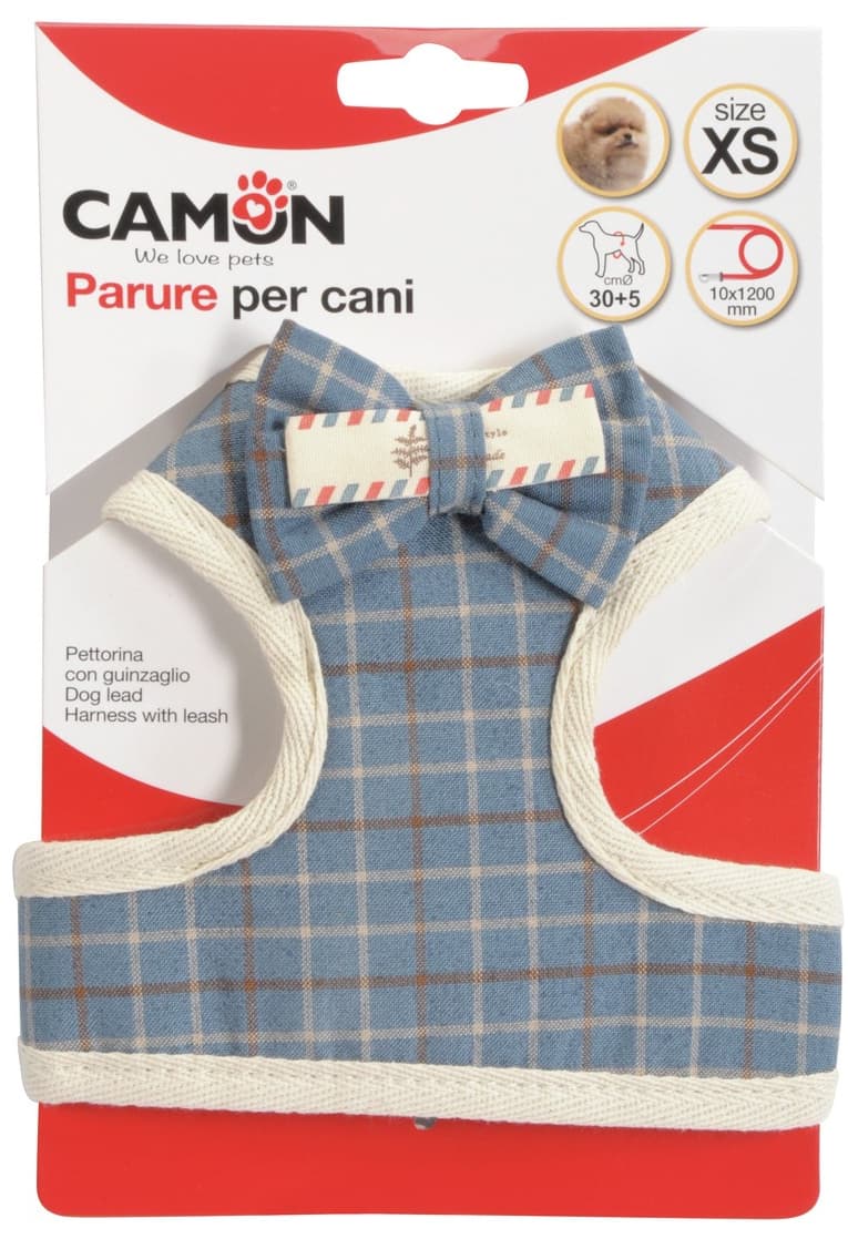 Camon Harness and leash set with bow 